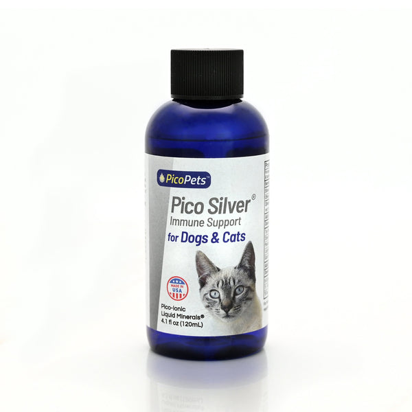 Pico Silver liquid immune support supplement bottle for dogs and cats