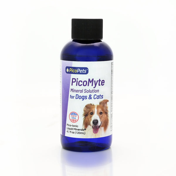 PicoMyte liquid multi-mineral supplement bottle for dogs and cats