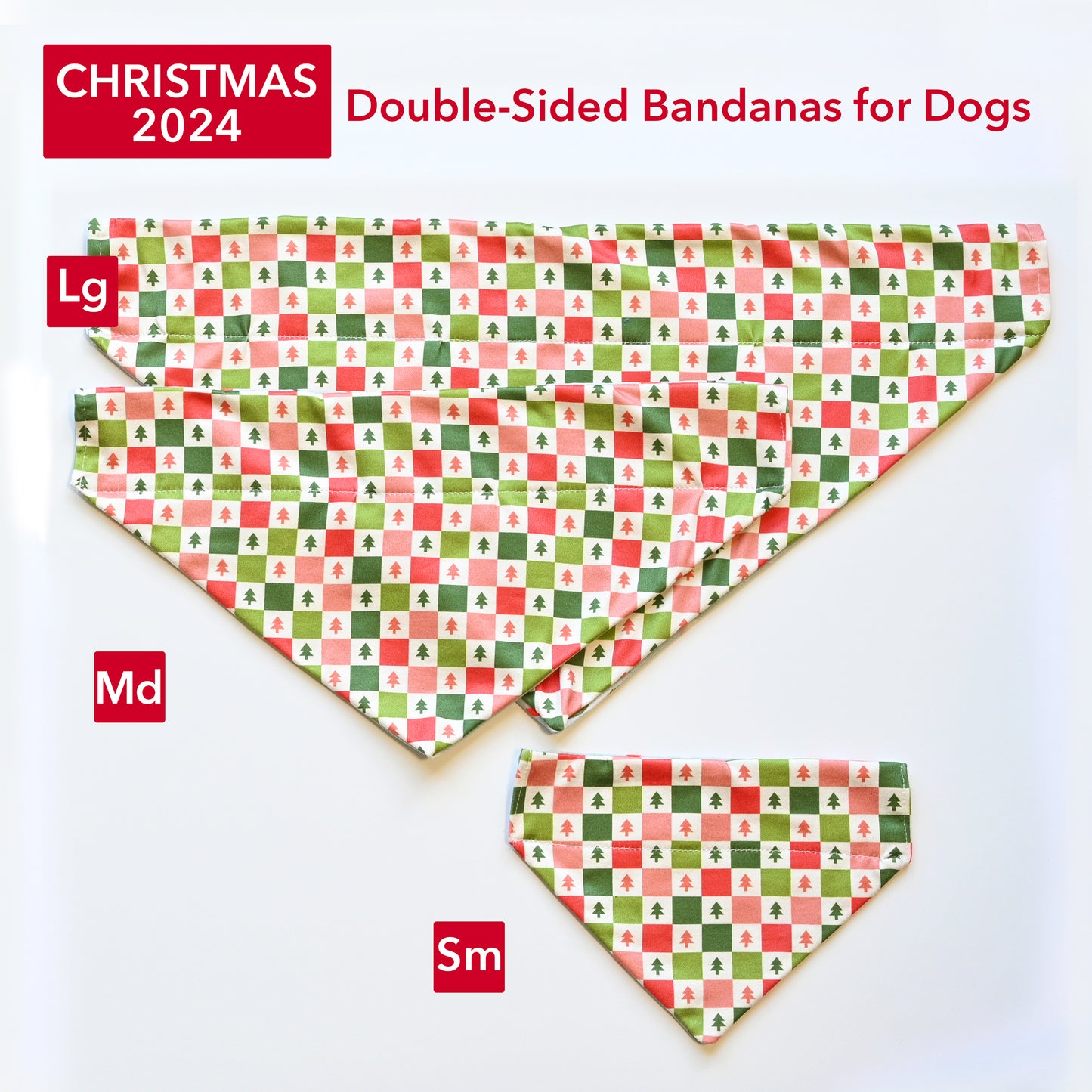 Double-Sided Dog + Cat Bandana (Christmas)