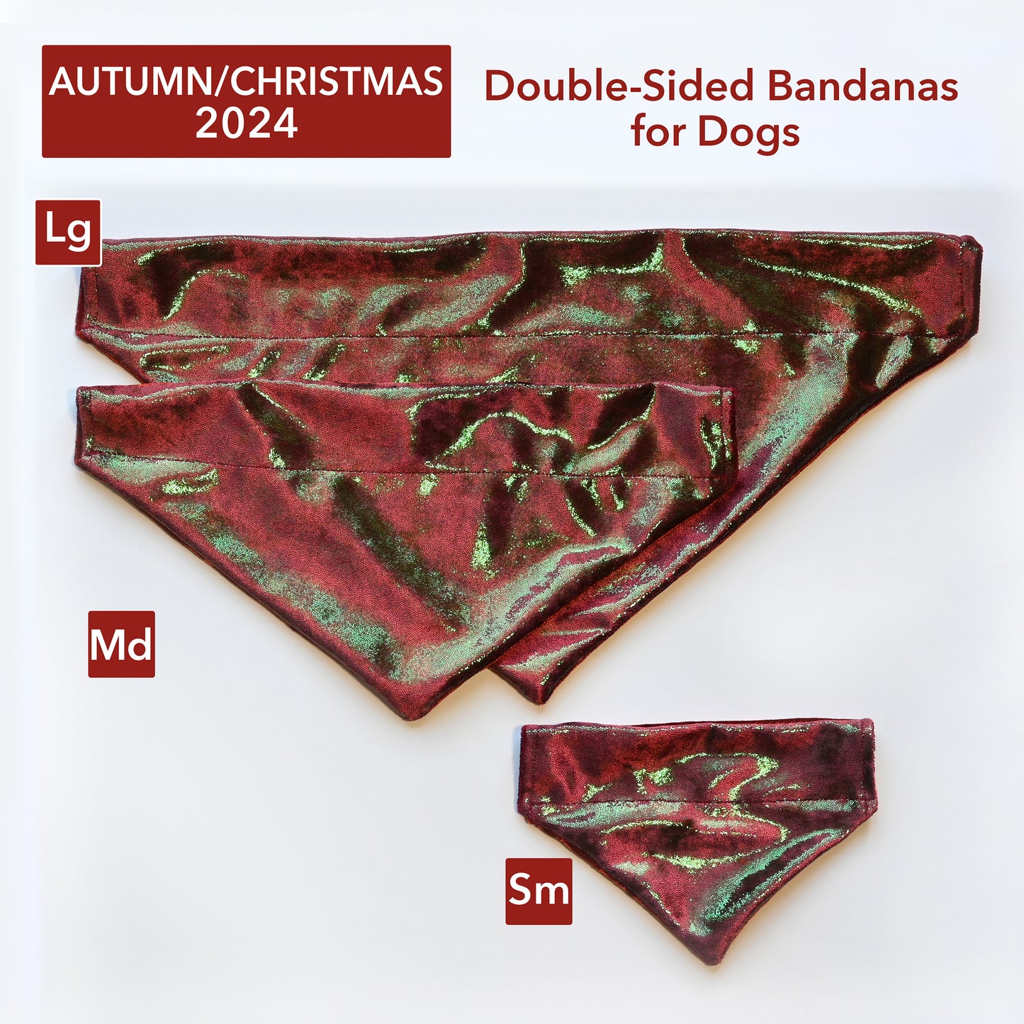 Double-Sided Dog + Cat Bandana (Autumn + Christmas)